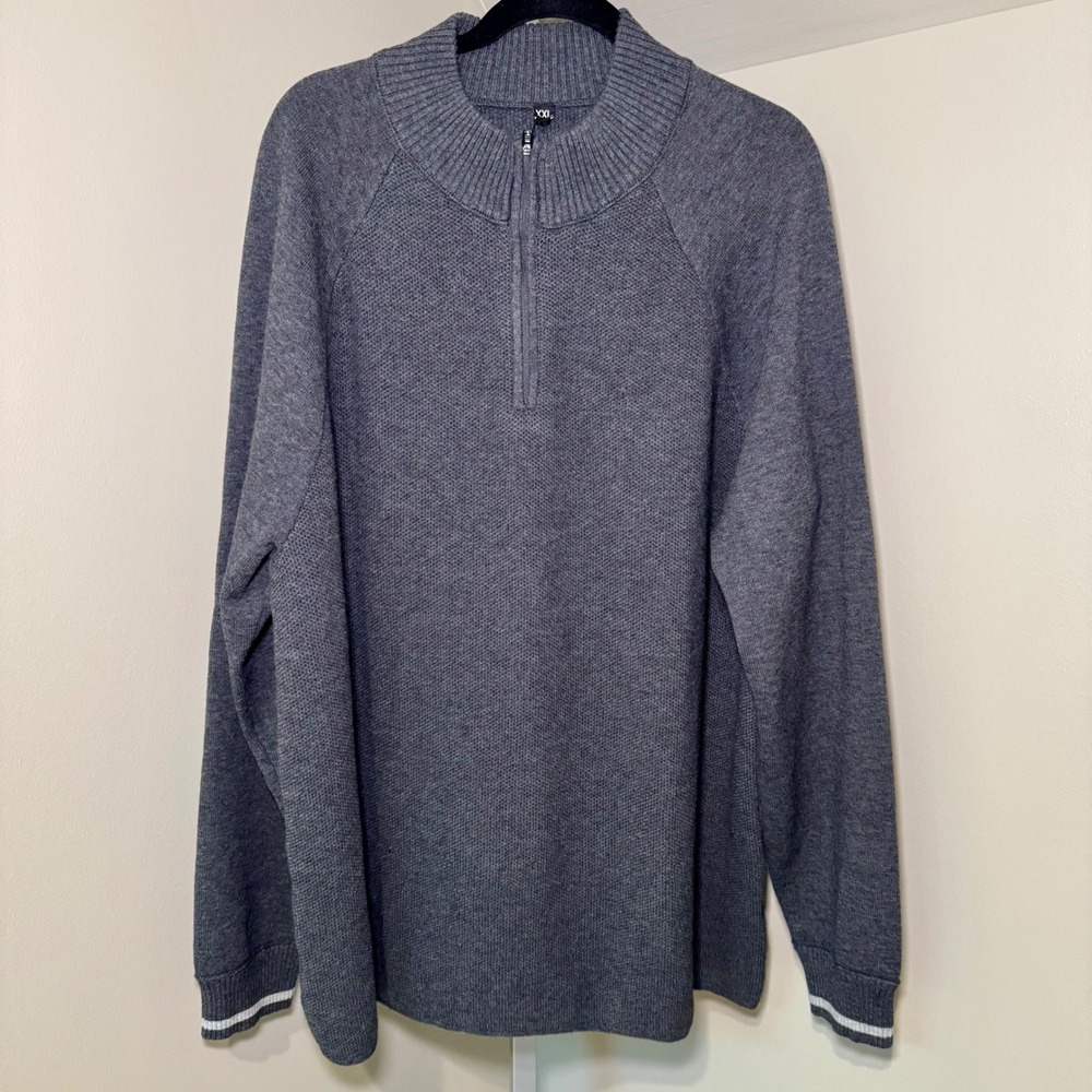 Public Rec Courtside Quarter Zip Sweater Heather Charcoal Mens XXL New